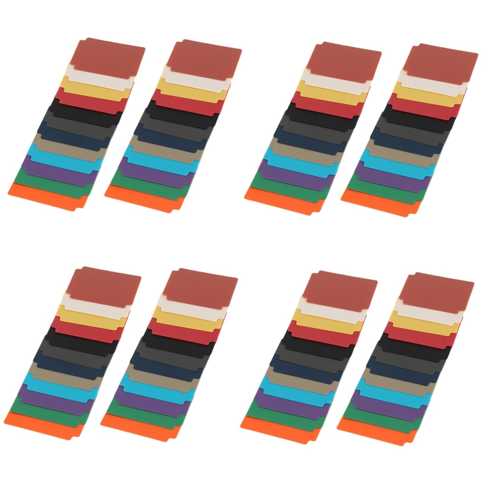 ifundom 96piezas Separadores De Tarjetas De Plástico Multicolor Divisores De Tarjetas Esmeriladas Para Organizador De Cartas Compacto y Práctico Para Almacenamiento y Clasificación