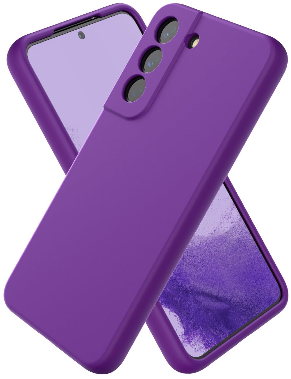 CUZMIGO for Samsung Galaxy S22 Plus Case Liquid Silicone, Slim Fit Thin Soft Shockproof Phone Case for Women Girl Men Cute, Upgraded Camera Protection