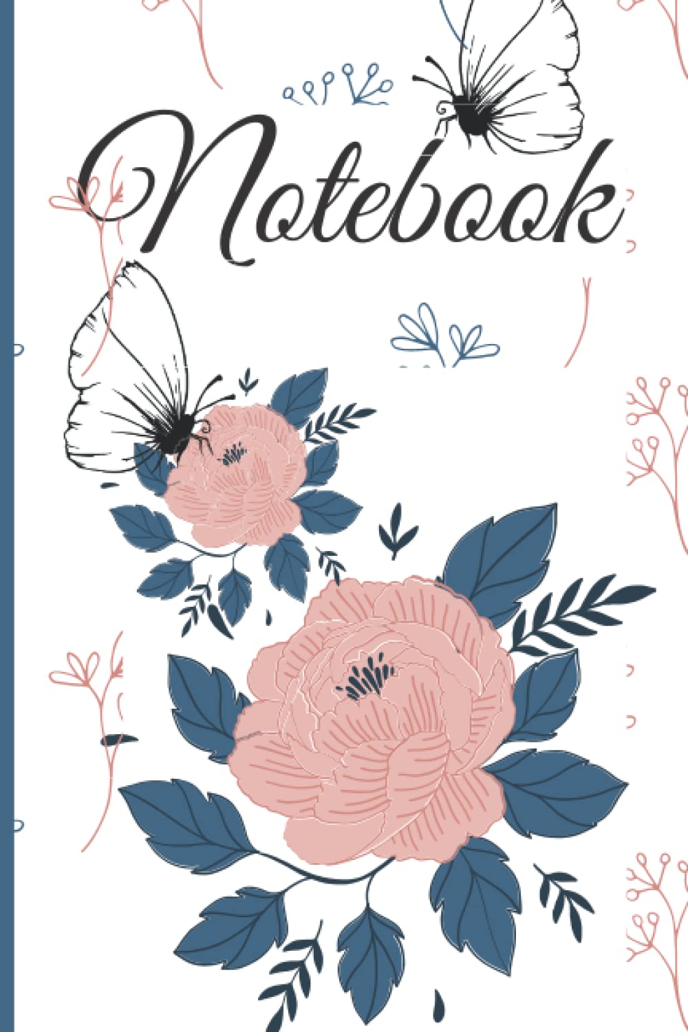 Cute Flowers Design Notebook for Teenage girls: Lined Journaling notebook with pattern Pages For students