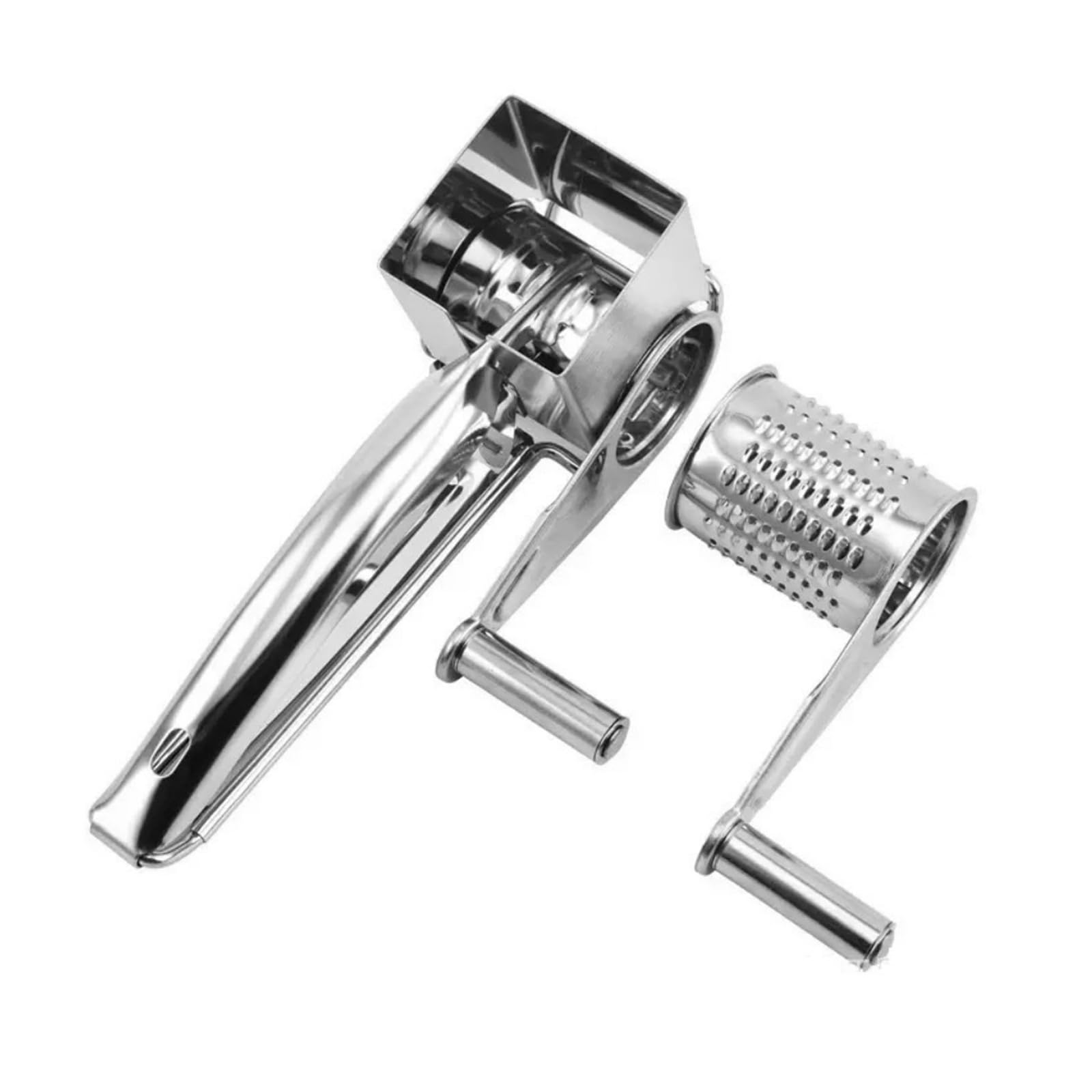 Generico Grattugia rotativa for formaggio, taglierina portatile in acciaio inossidabile, affettatrice, cioccolato duro, noci, utensili da cucina(9 holes)