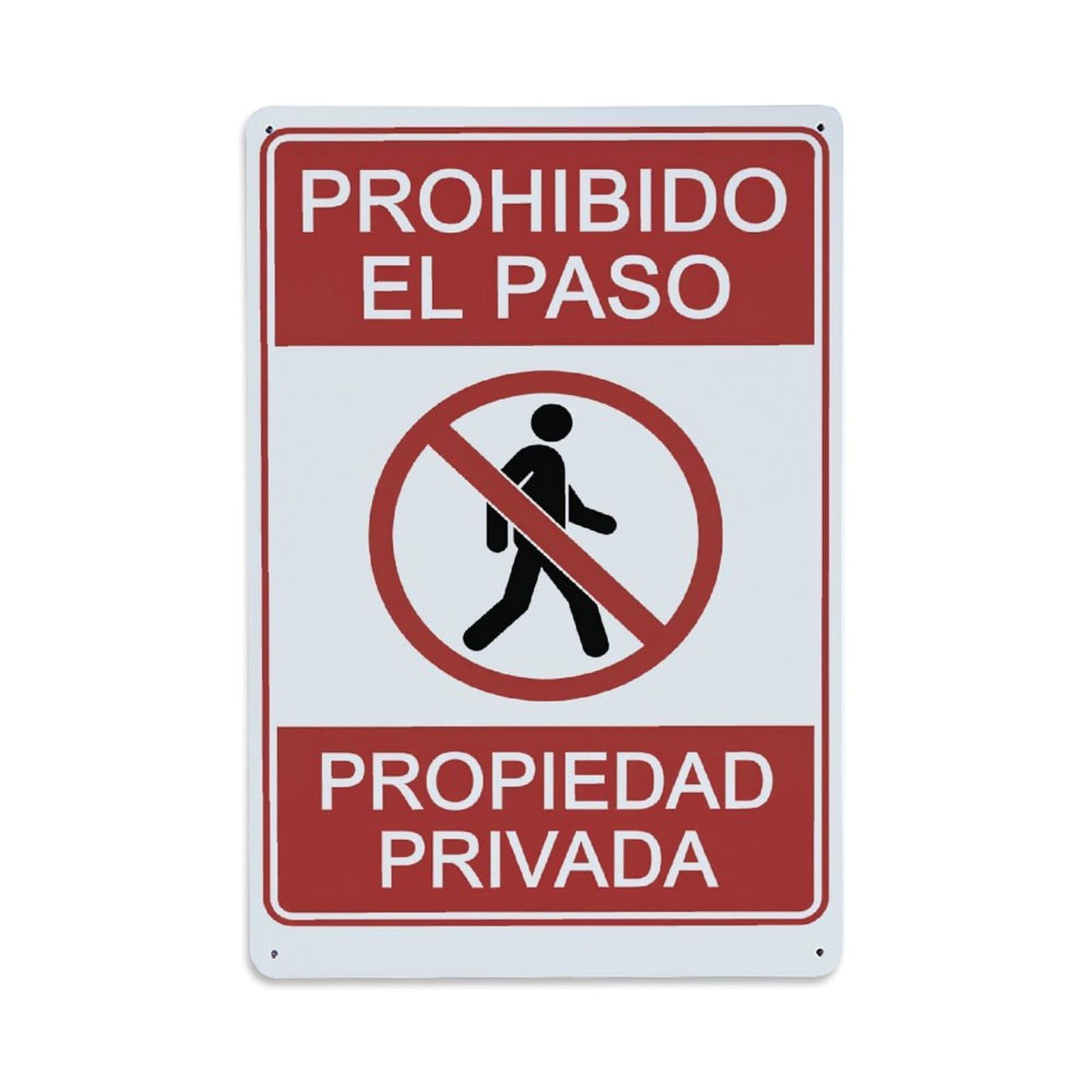 Enderetf Vintage No Trespassing Private Property Tin Sign Metal Poster, Home Bar Garage Man Cave Cafe Indoor & Outdoor Wall Decoration 8X12inches