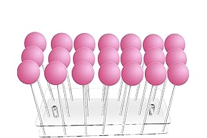 21-Hole Clear Acrylic Cake Pop Stand for Weddings & Celebrations