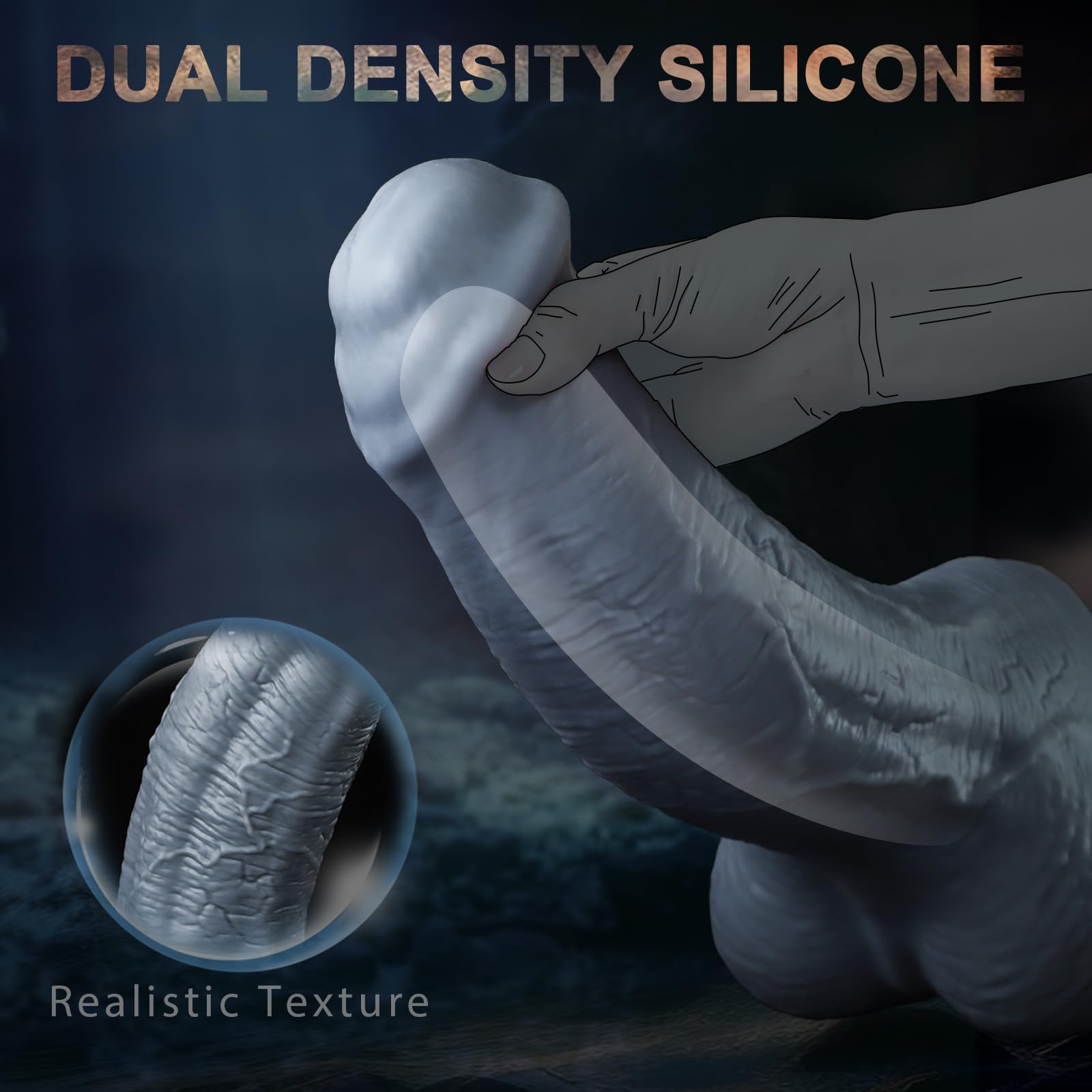 3 Inch Thick Huge Horse Dildo, 11 Inch Monster Cock Fantasy Animal Dildo with Dual Density Silicone Big Kont, XL Girth Dildos Anal Plug Sex Toy for Men Women Couples