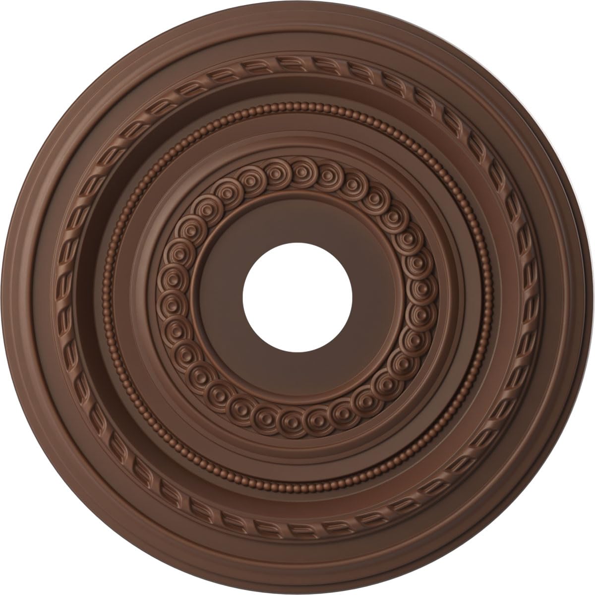 19"OD x 3 1/2"ID x 1"P Cole Thermoformed PVC Ceiling Medallion (Fits Canopies up to 5 1/8"), UltraCover Satin Hunt Club Green — Amazon image 21