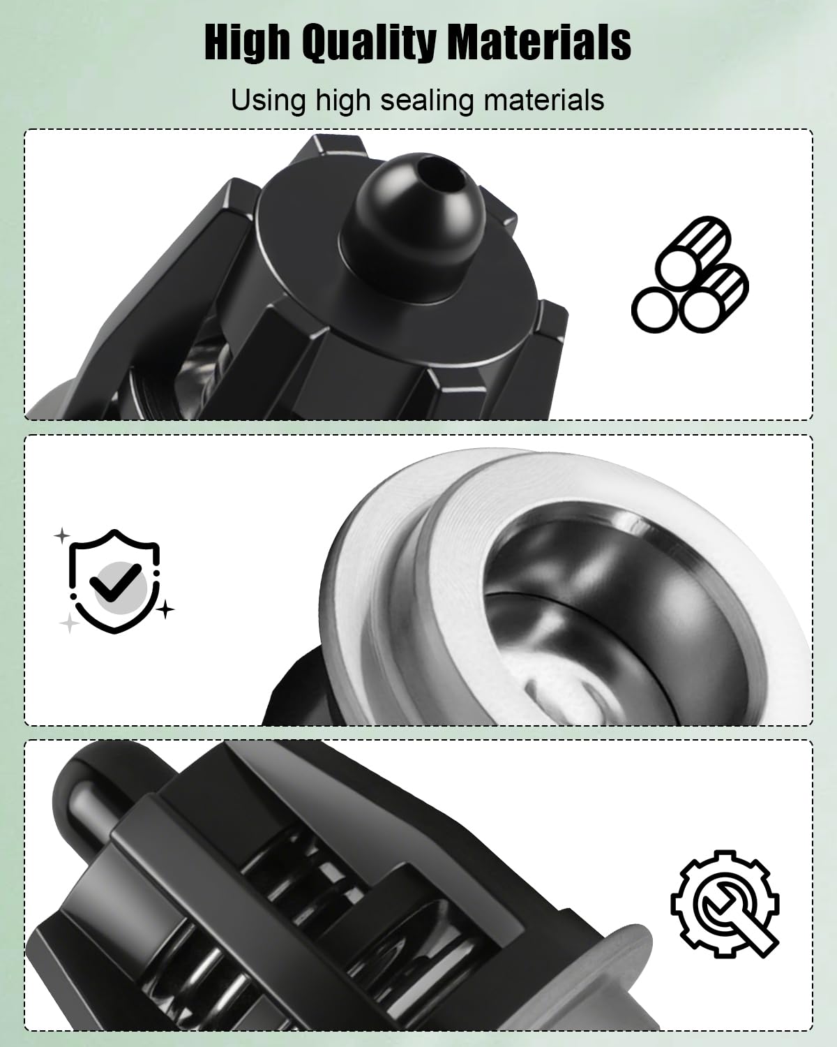 Hochdruckreiniger-Rückschlagventil-Set, passend für Mi-T-M 700009 Inter Pump 47 49 50 51 Serie Kit01/K01 36.7032.01 758-543, ersetzt 700009, 6 Stück