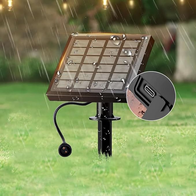 BokiHuk Solar Panel with USB Port, Waterproof Solar Panel Powered Solar