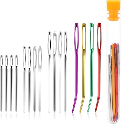 Agujas de hilo de acero inoxidable para tejer, agujas de bordar, agujas de punta doblada, agujas de tejer a mano, agujas de coser para tejer a