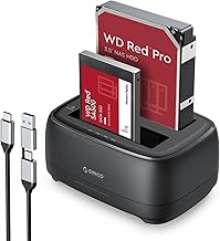 ORICO 2 HDD Stand 40TB HDD SSD Clone/Copy for 2.5"/3.5" Seagate Samsung WD Crucial SanDisk SSD HDD SATA to USB C PS5 PC Laptop Devices DD28C3-C