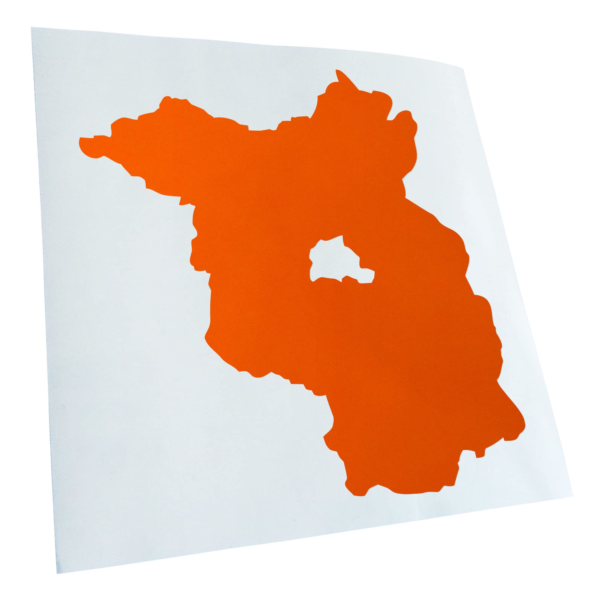 Kiwistar - Car Sticker - Orange - 40 x 36 cm Brandenburg Germany Silhouette - Rear Window Car Sticker Weatherproof for Car Truck Moped Truck - Sticker Exterior Self-Adhesive Tuning Accessories for