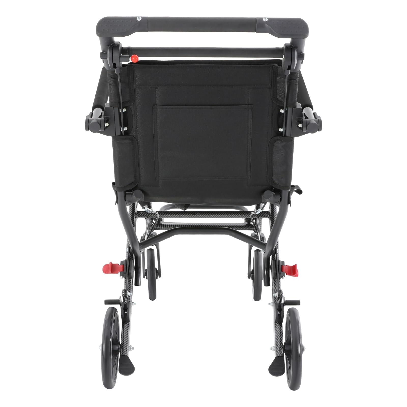 Silla de ruedas plegable ligera de viaje – Silla de ruedas plegable con reposabrazos y reposapiés desmontables – Silla de ruedas plegable 100 kg para adultos – Ideal como regalo