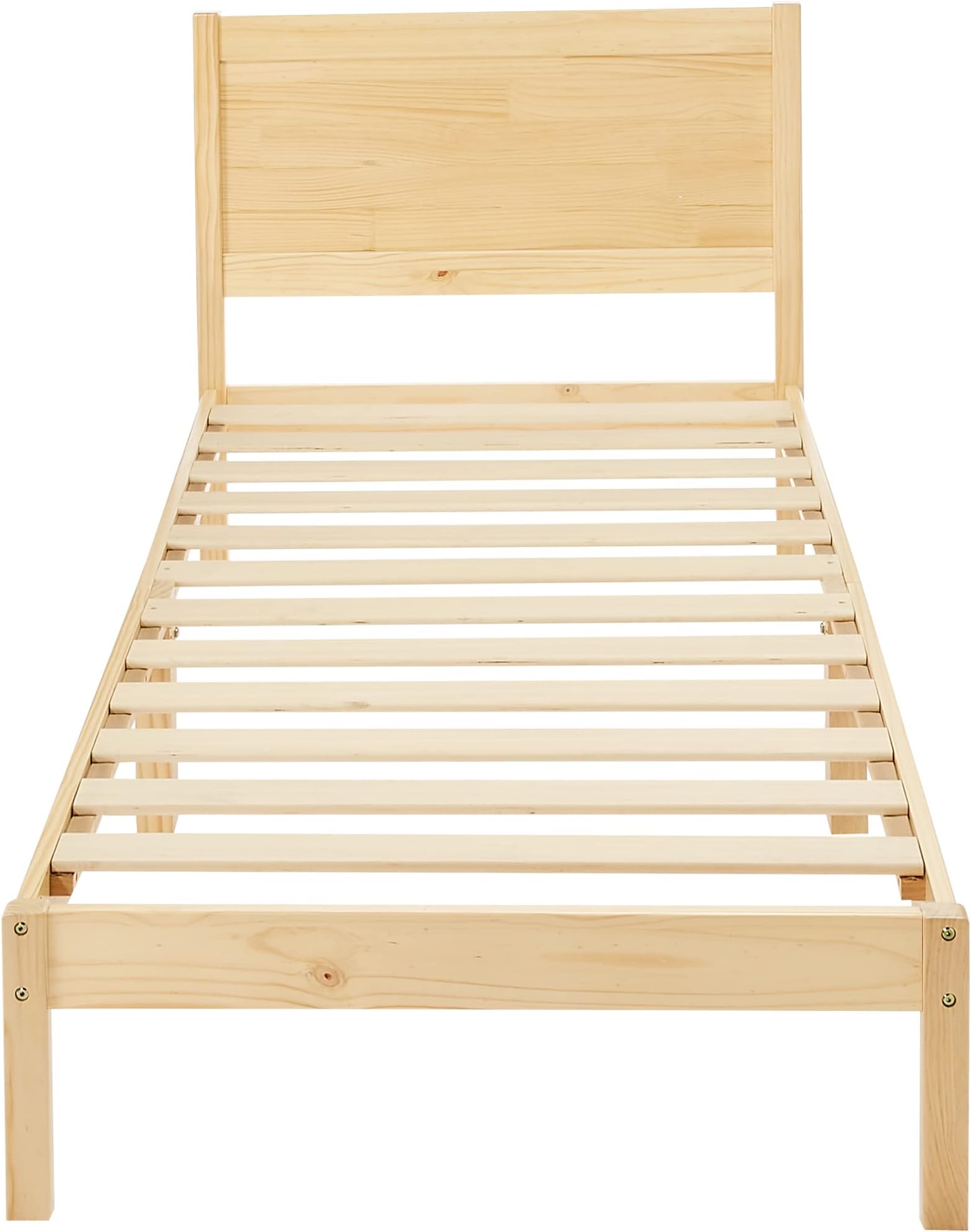 Massivholzbett Kiefer 100x200 - Einzelbett Natur Mit Rollrost