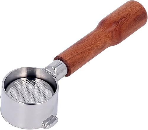 Portafiltro de 2.008 in con 2 orejas sin fondo, mango de café, piezas de repuesto de acero inoxidable, portafiltro sin fondo para Delonghi ECO310