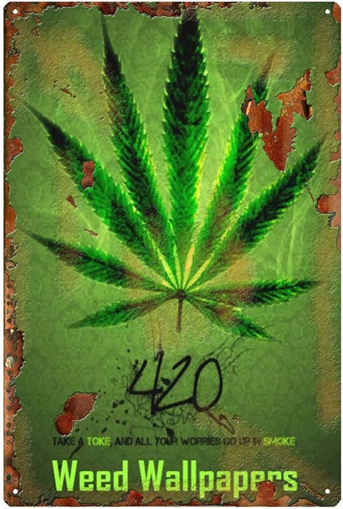 Amazon.co.jp: 420マリファナの葉ポスター大麻雑草鉄絵リーファー草