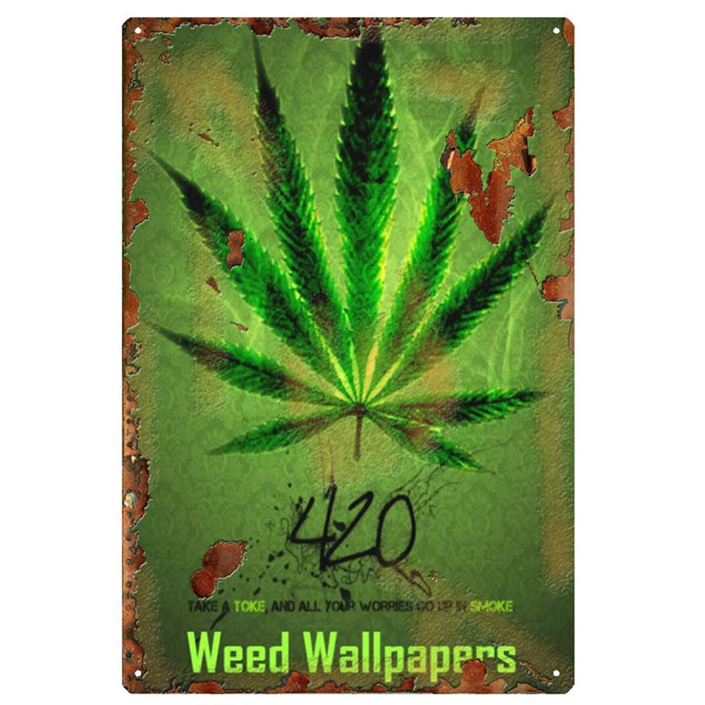 Amazon.co.jp: 420マリファナの葉ポスター大麻雑草鉄絵リーファー草