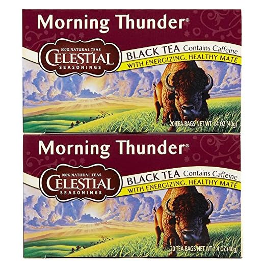 Celestial Seasonings Morning Thunder Tea Bags - 20 ct - 2 Pack