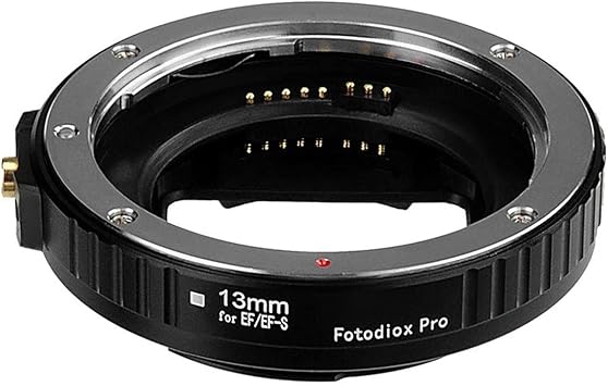 Fotodiox Pro Auto Macro Extension Tube, 13mm Section - for Canon EOS EF/EF-s Lenses for Extreme Close-up with Auto-Exposure and Autofocus