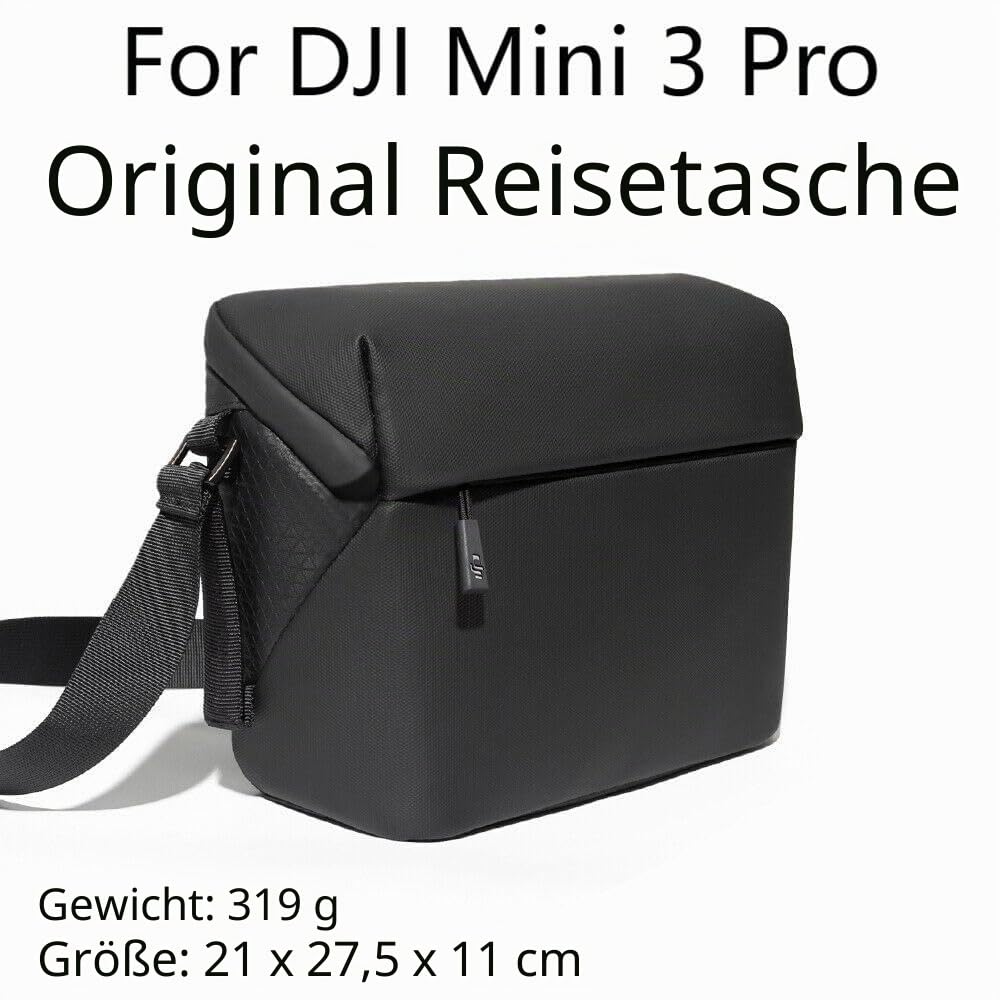Original tragbare Tasche Aufbewahrungstasche Schultertasche für DJI Mini 3/Mini 3 Pro Zubehör, Schwarz , 27.5 x 21 x 11 cm, Kompakt