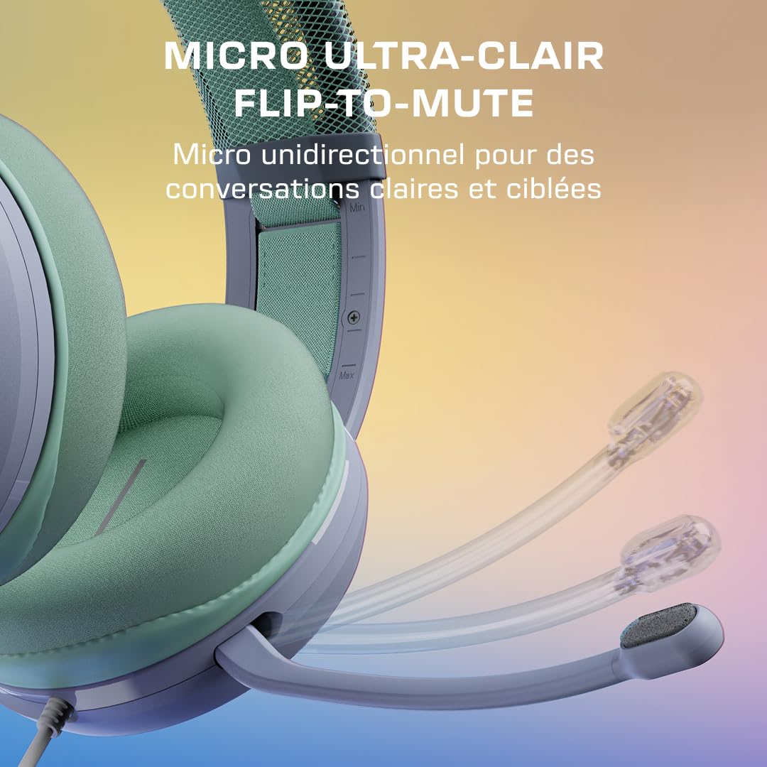 Turtle Beach Atlas 200 Seafoam Breeze Casque de Gaming Multi-Plateforme Filaire w/transducteurs Nanoclear de 50 mm pour Xbox, PlayStation et PC