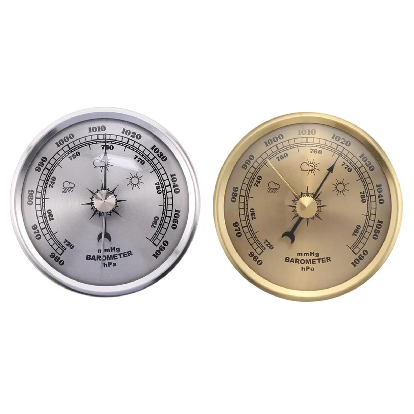 Barometri Analogico Misuratore di Pressione Atmosferica Manuale Operare Stili Antichi Attrezzatura Meteorologia per Laboratorio Acciaio Inox Meteo Barometro