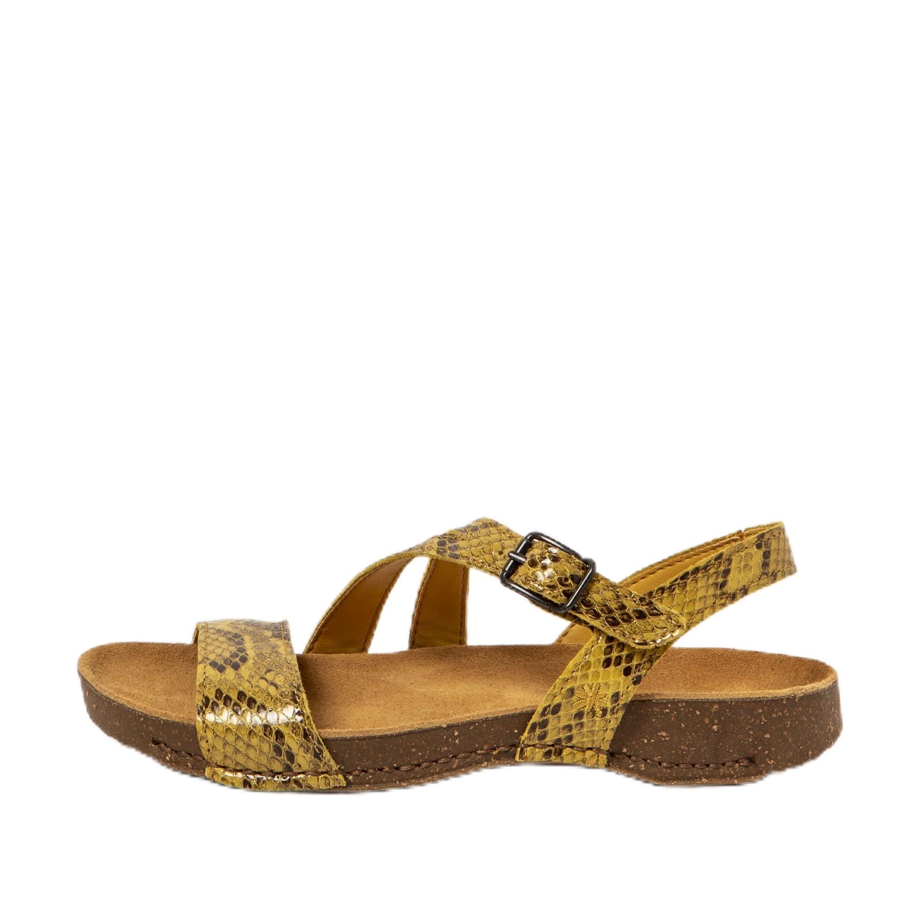 ART Women's 1045 I Breathe Flat Sandal, Lemon, 3.5 UK