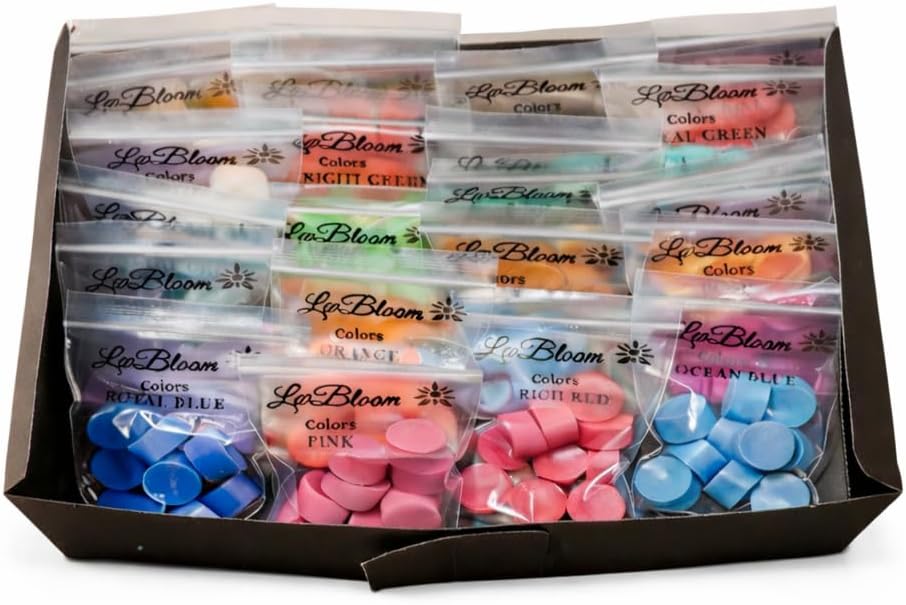 LwBloom Candle Dye Chips Kit – 240pcs Candle Making Supplies with Wax Color Dye Chips, DIY Candle Making Kit for Soy Wax, Beeswax, Paraffin