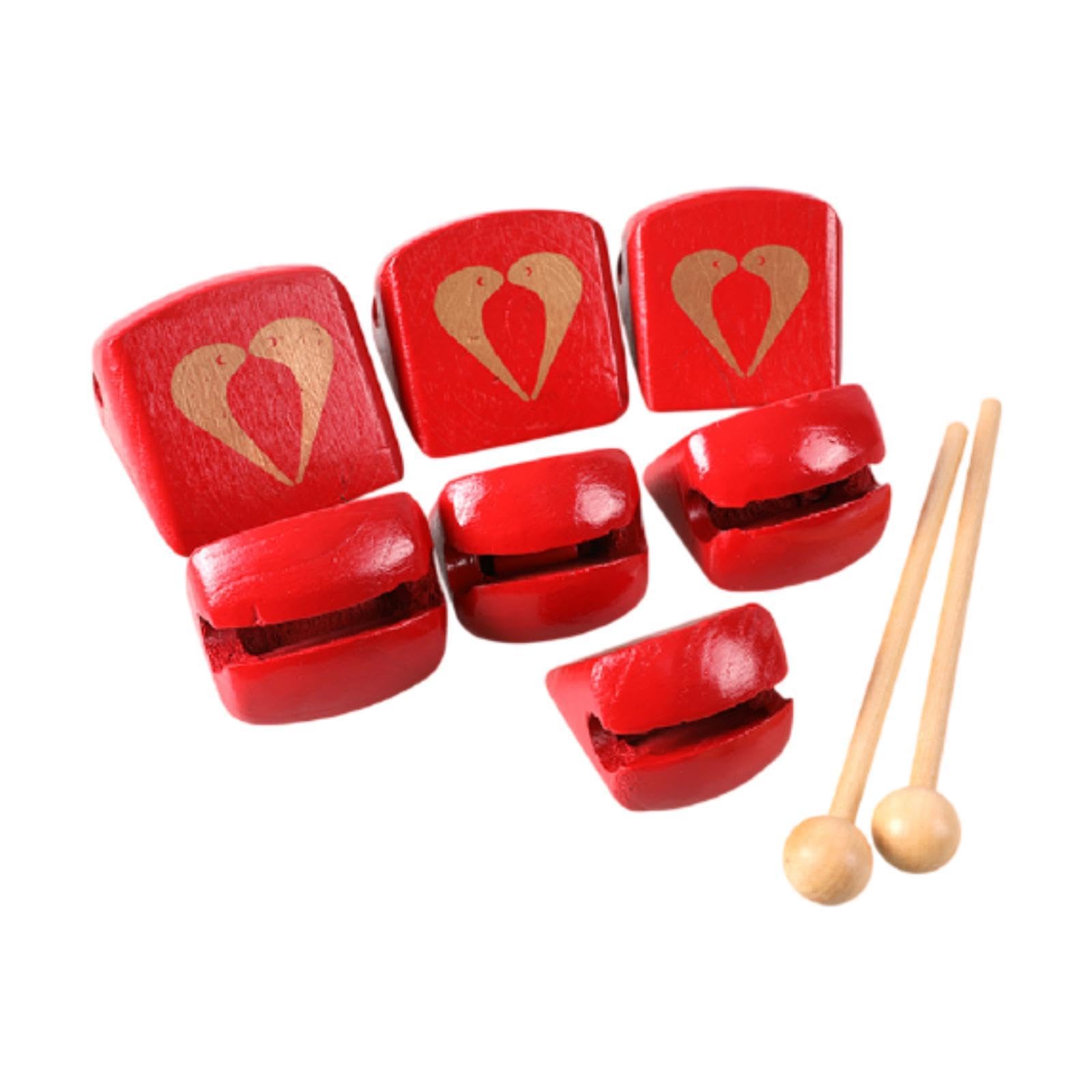 Schlaginstrumente aus Holz, Schlagspielzeug aus Holz, 7 Töne, pädagogisches Musikspielzeug für Babys als Geburtstagsgeschenk ab 3 Jahren