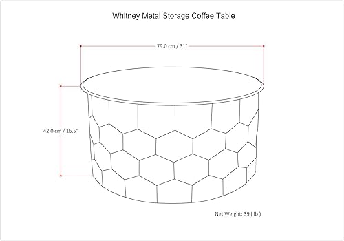Miniatura 88 de SIMPLIHOME Morris - Mesa auxiliar de metal de aluminio fundido de 17 pulgadas de ancho en plata antigua, mesa de acento industrial con acabado en