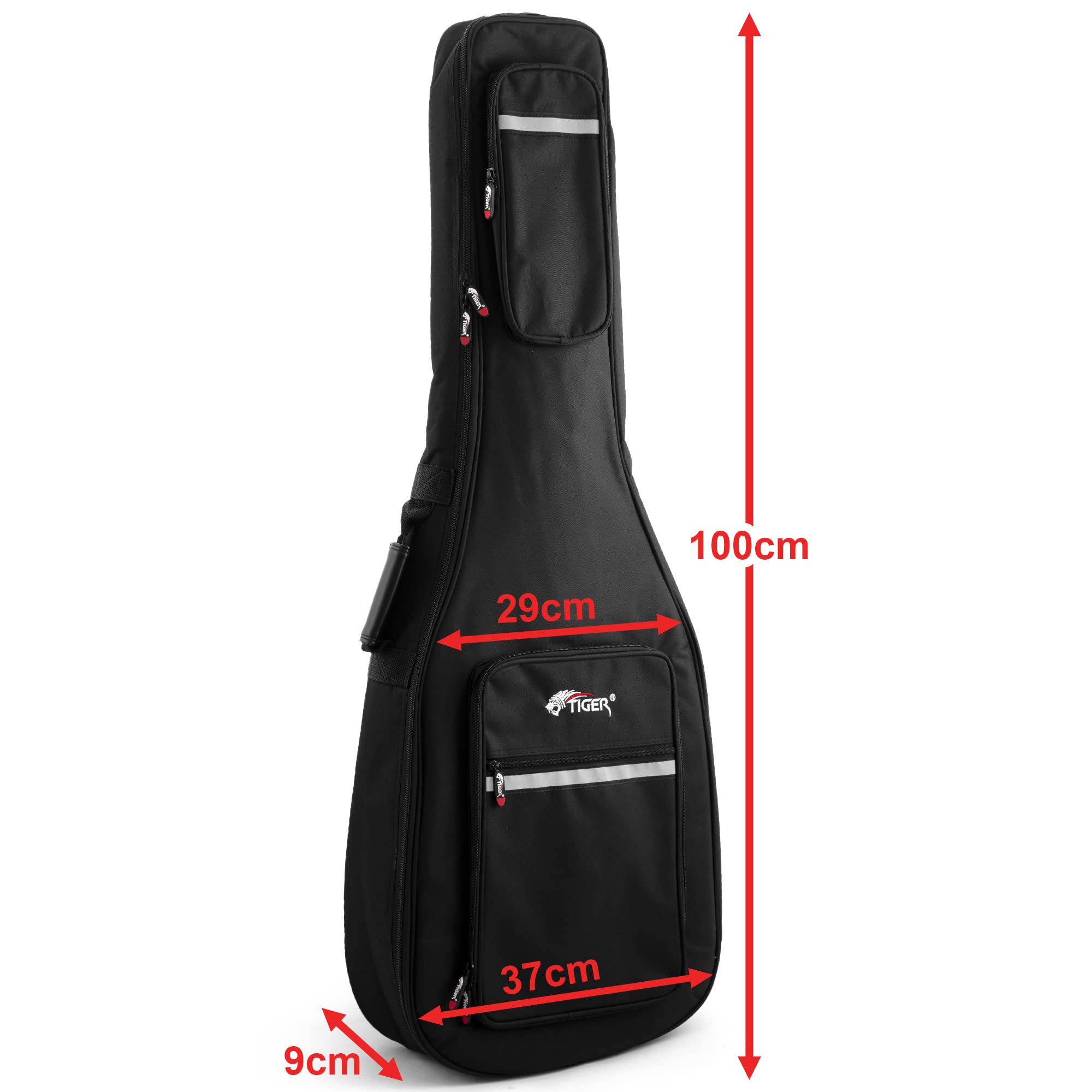 TIGER pełnowymiarowa klasyczna gitara Gig Bag - wyściełana obudowa na gitarę