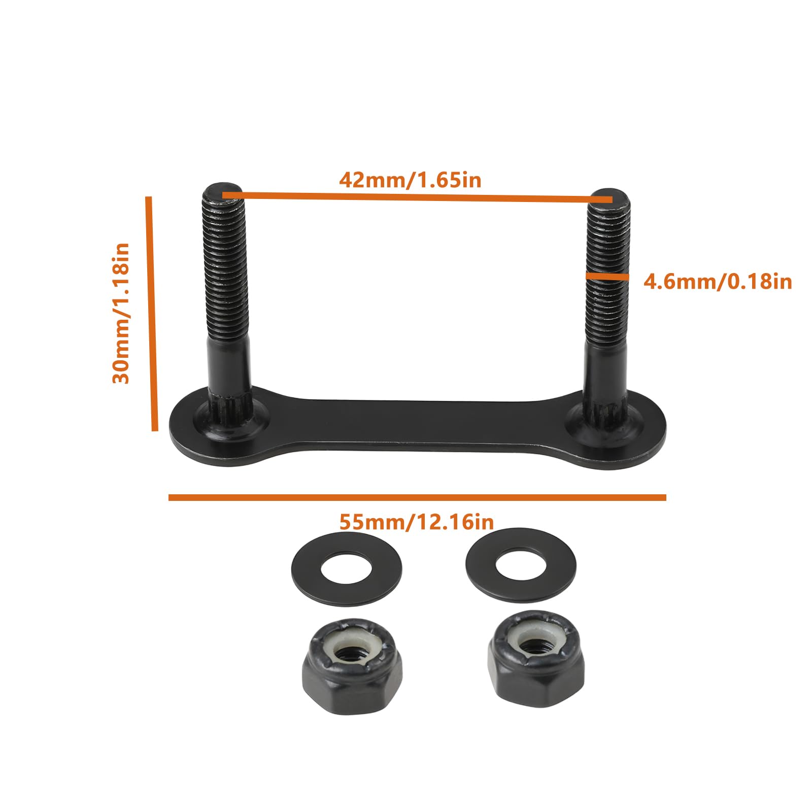 2 bulloni di montaggio per skateboard e ponte, 55 x 30 mm, viti allungate