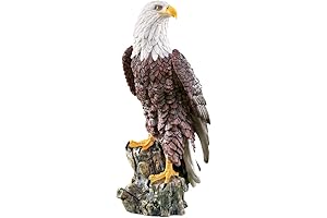 Majestic Eagle on Stump Statue - A Symbol of Freedom and Strength
