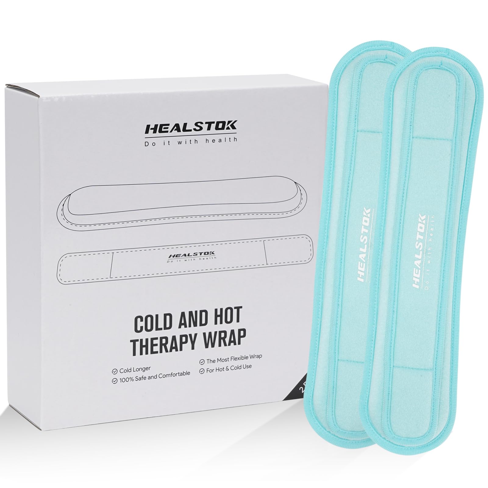 Paquete de hielo para el cuello, paquete de hielo cervical, 2 paquetes de hielo de compresión fría para lesiones de cuello, gel de terapia de frío y calor, envoltura de cabeza de hielo para