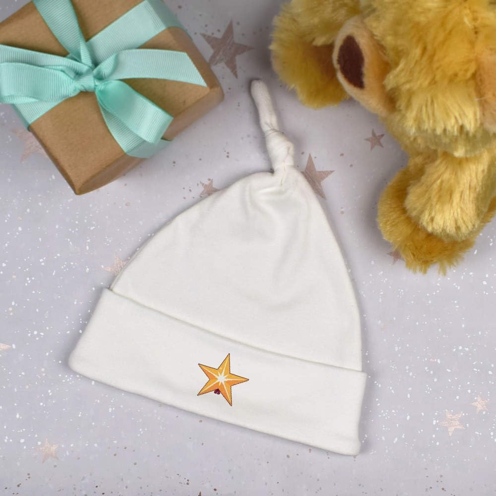 Azeeda 'Star Tree Topper' Baby Beanie Hat (BH00042597) White