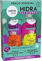 Salon Line, Kit Shampoo e Condicionador, Hidra Cachinhos Kids, Vegano - Para Cabelos Ondulados, Cacheados e Crespos, 300ml