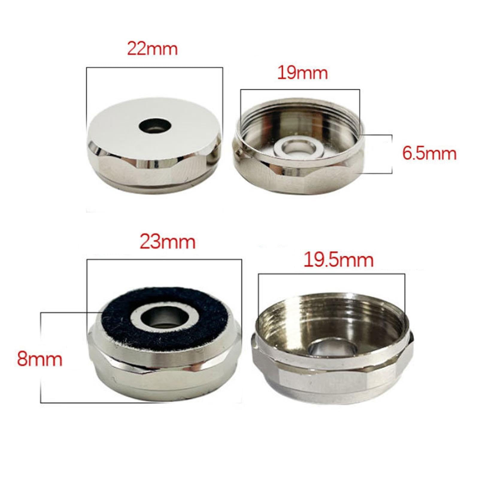 Fenteer Set di cappucci e aste per pulsanti delle valvole della tromba, parti di ricambio per tromba in Sib, forniture per strumenti, trombe tascabili