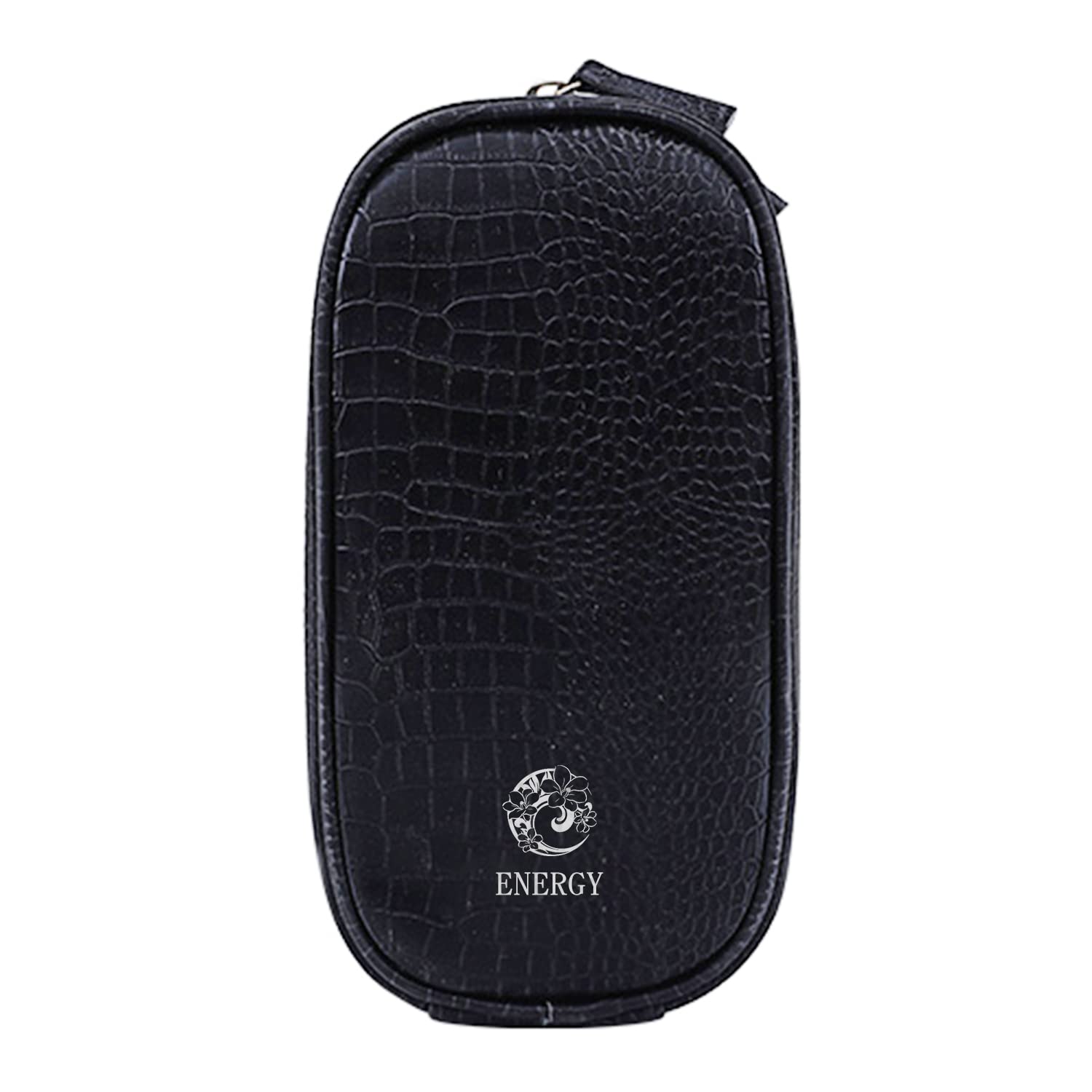 ENERGY Professional Large Cosmetic Case Makeup Brush Organizer Makeup Artist Case with Belt Strap Holder Multi functional Cosmetic Bag Makeup Handbag for Travel & Home Gift (Black-No brushes)