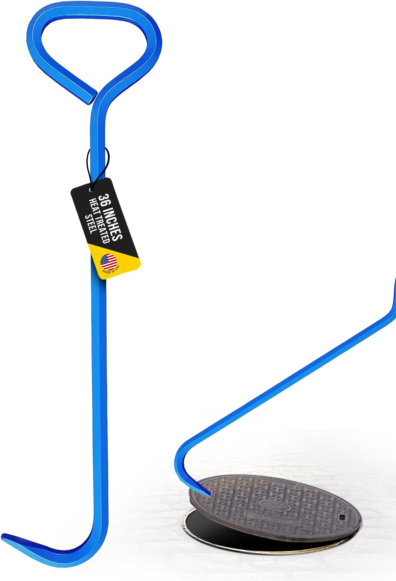 T&T Tools Original Manhole Hook Tool - 36-Inch Single Hook Made with Durable ...