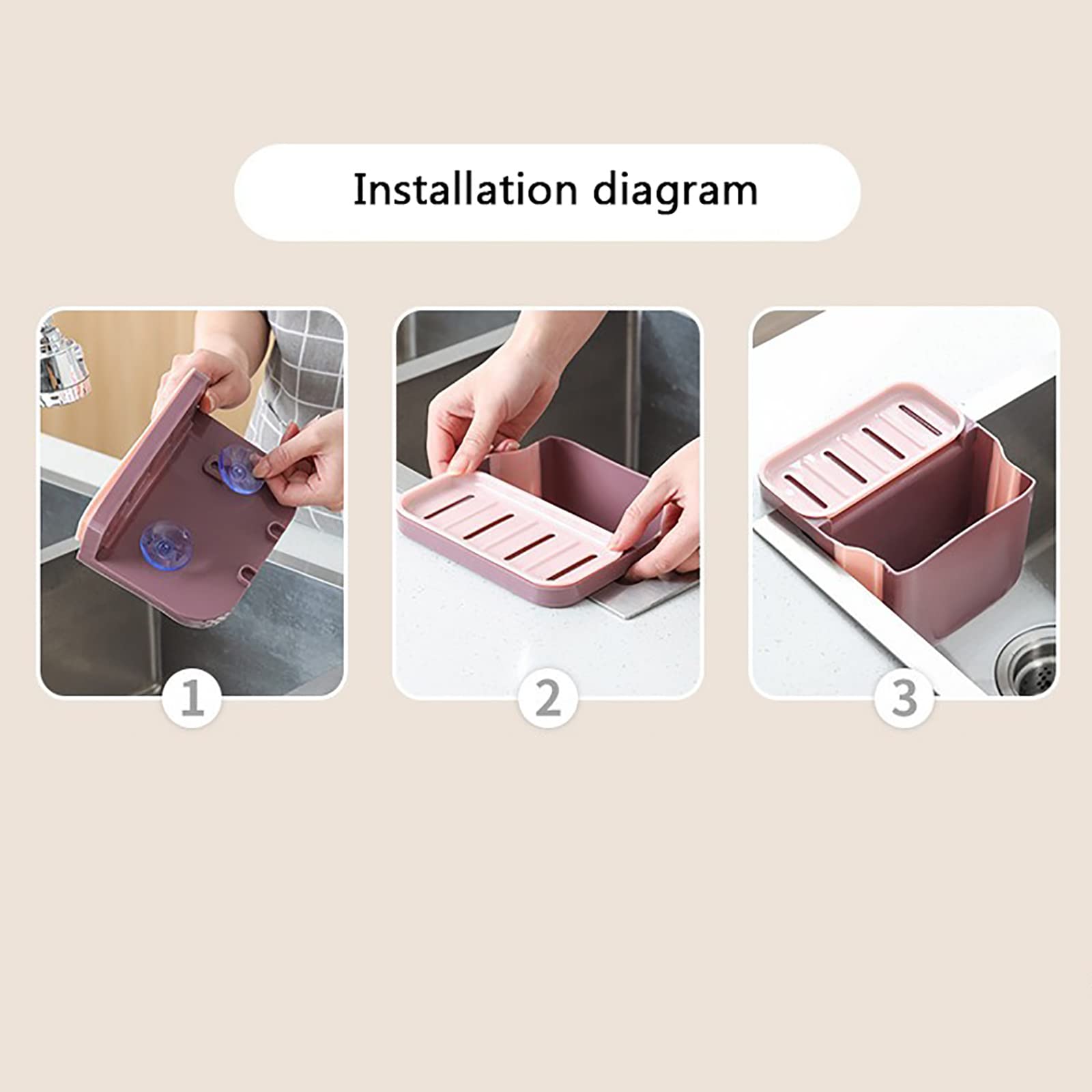 Colador De Desagüe para Fregadero, Colador De Fregadero De Cocina, Multifunción, Plegable, para Recoger Alimentos, Colador De Alimentos De Esquina sobre El Fregadero para Residuos De Frutas