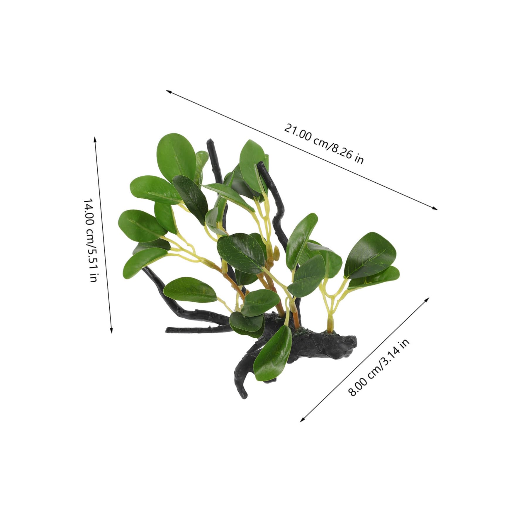 POPETPOP Plant Decor Realistic Artificial Plant Ornament for Reptile Tanks Aquarium Log Decorations Vibrant Habitat for Fish Reptiles for Environments