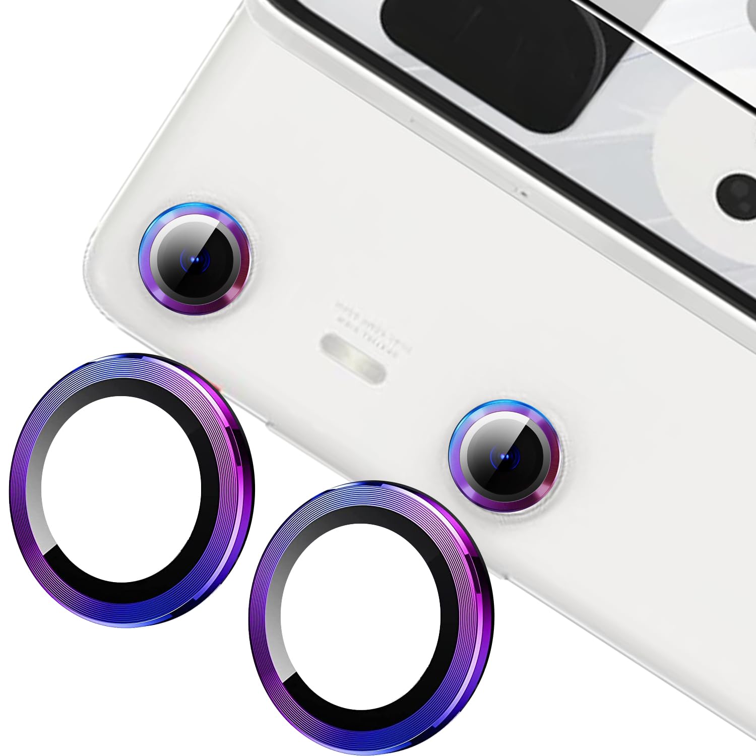 2 Pack for XREAL Beam Pro Camera Lens Protector, HD Clarity Scratch-Resistant Ultra-Thin 9H Tempered Glass with Aluminum Edging, Individual Metal Lens Cover(Color)