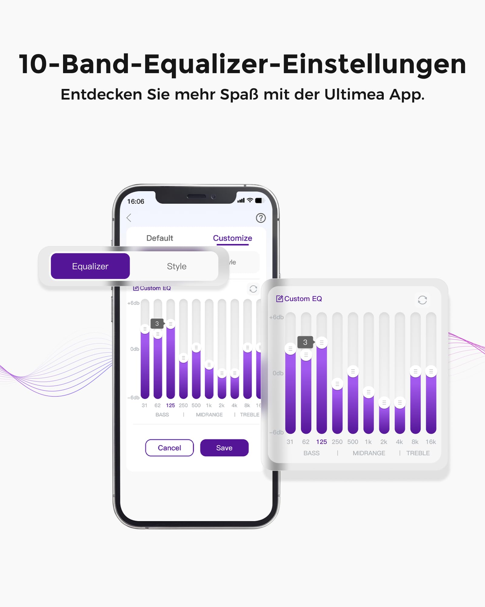 ULTIMEA 2.1 Soundbar für TV Geräte mit integriertem Subwoofer, APP-Steuerung, 132W All-in-One PC Soundbar für Gaming, TV Lautsprecher mit Verstellbarem Bass, Bluetooth® 5.4, Opt/AUX, Poseidon M20 Pro