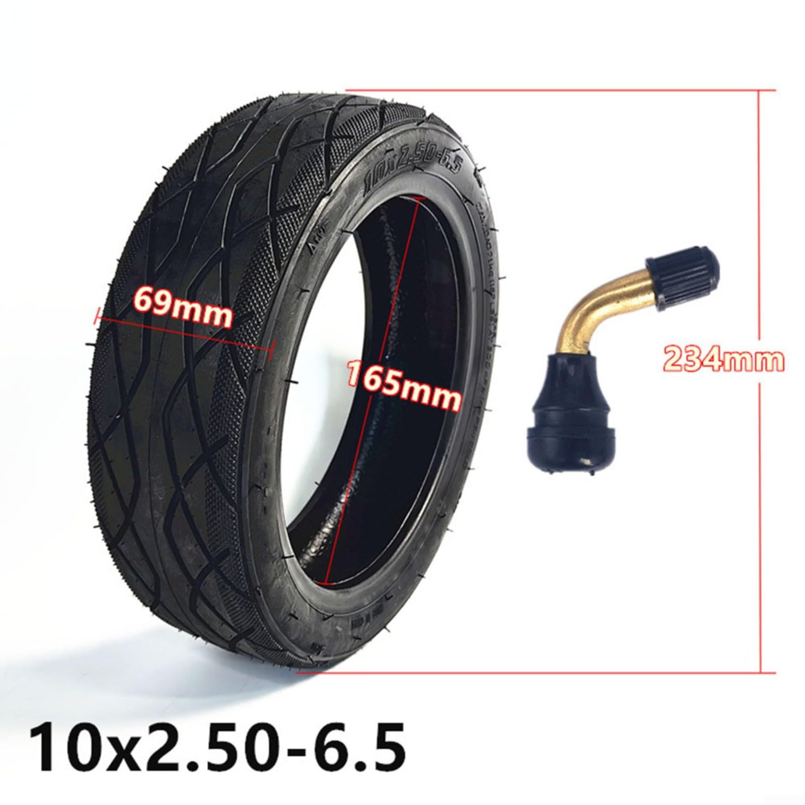 Xuangcheng 10x2.75-6.5 Tubeless 10x2.70-6.5 255x70 Scooter électrique Hors Route Pneus à Vide 10 Pouces Accessoires De Roue Pneumatique