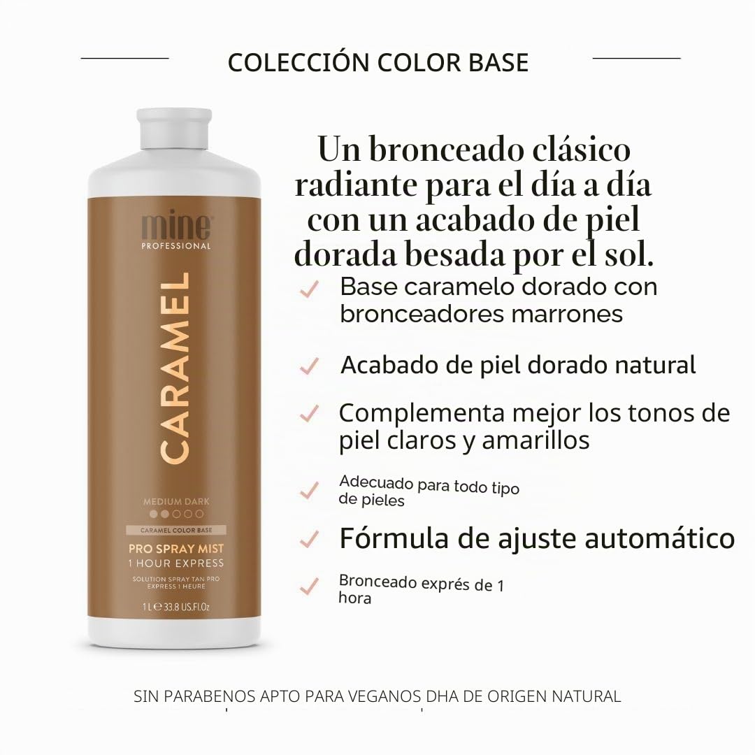 MineTan Caramel, Autobronceador corporal - 1000 ml.