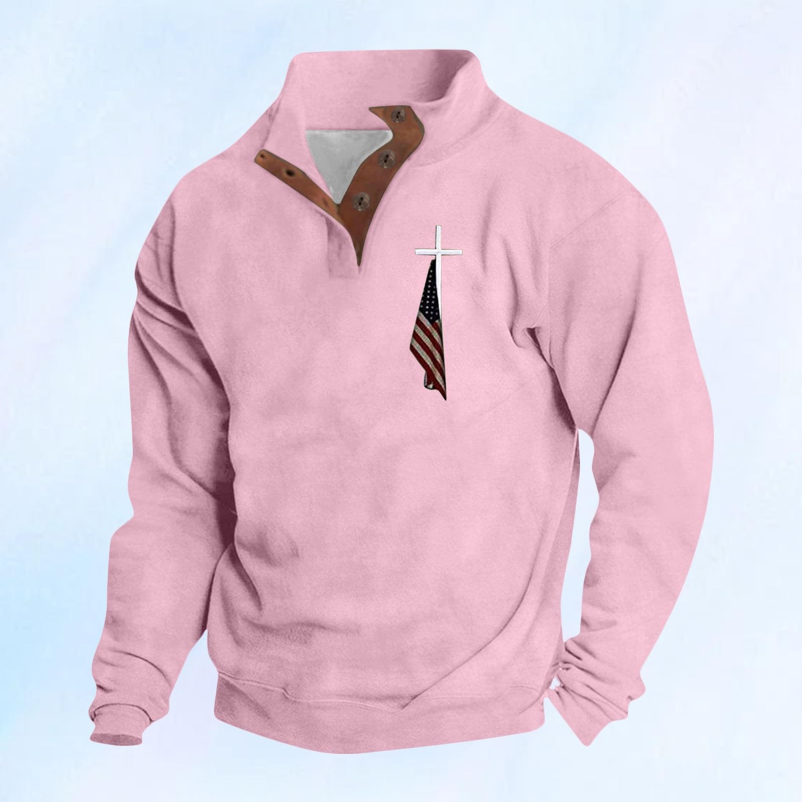 Sudaderas con Capucha Corta Sudadera De Manga Larga Botones Y Cuello Estampado 3D Tendencia Suelta Informal para Hombres Top Fitness Ropa Trabajo Jersey Hombre Deportiva Mangas