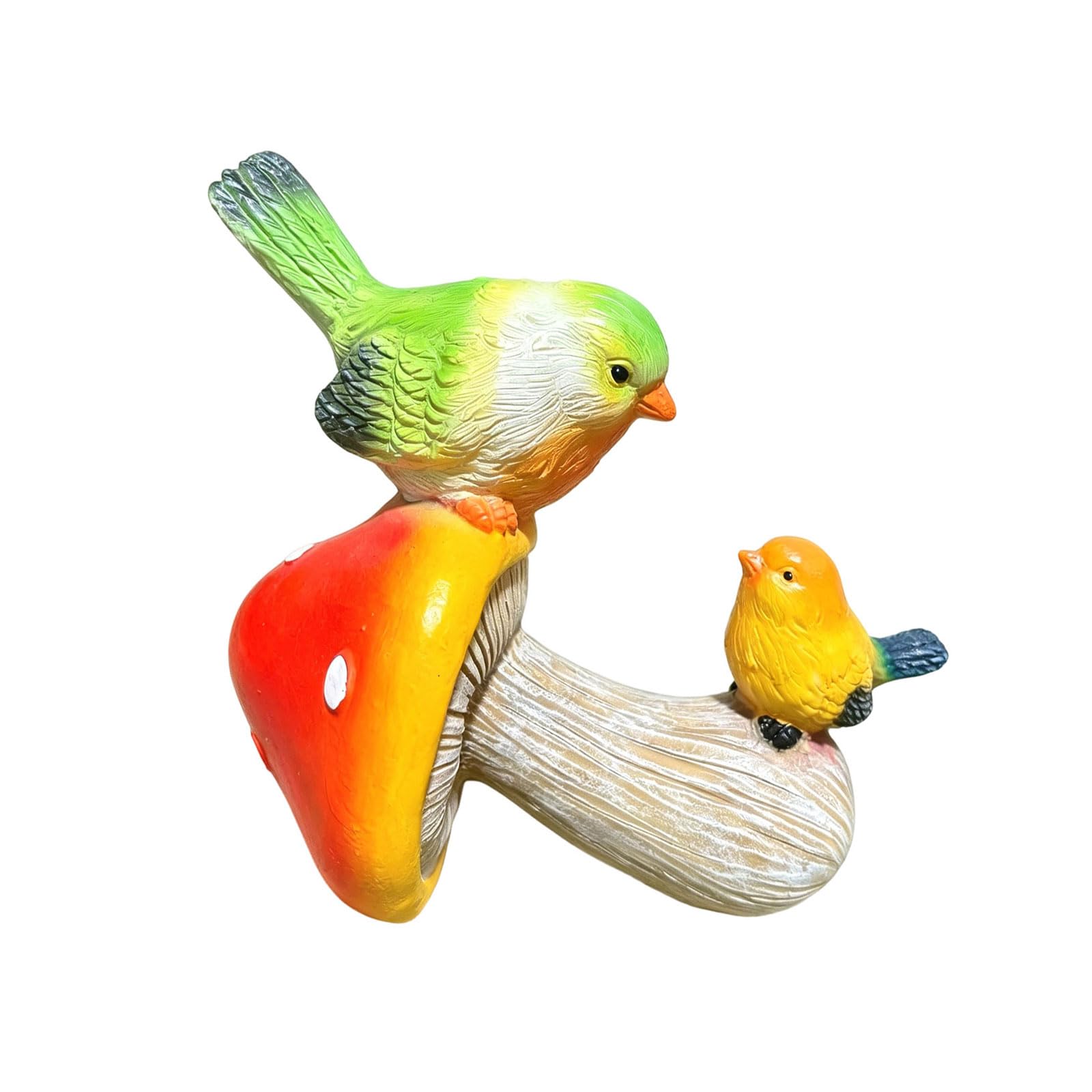 Msioytog D Creative Mushroom Bir Figurine Ecoration Animal Collectible Figurines Bir Resin Mushroom Ornament Collectible F Outdoor Resin Sculpture