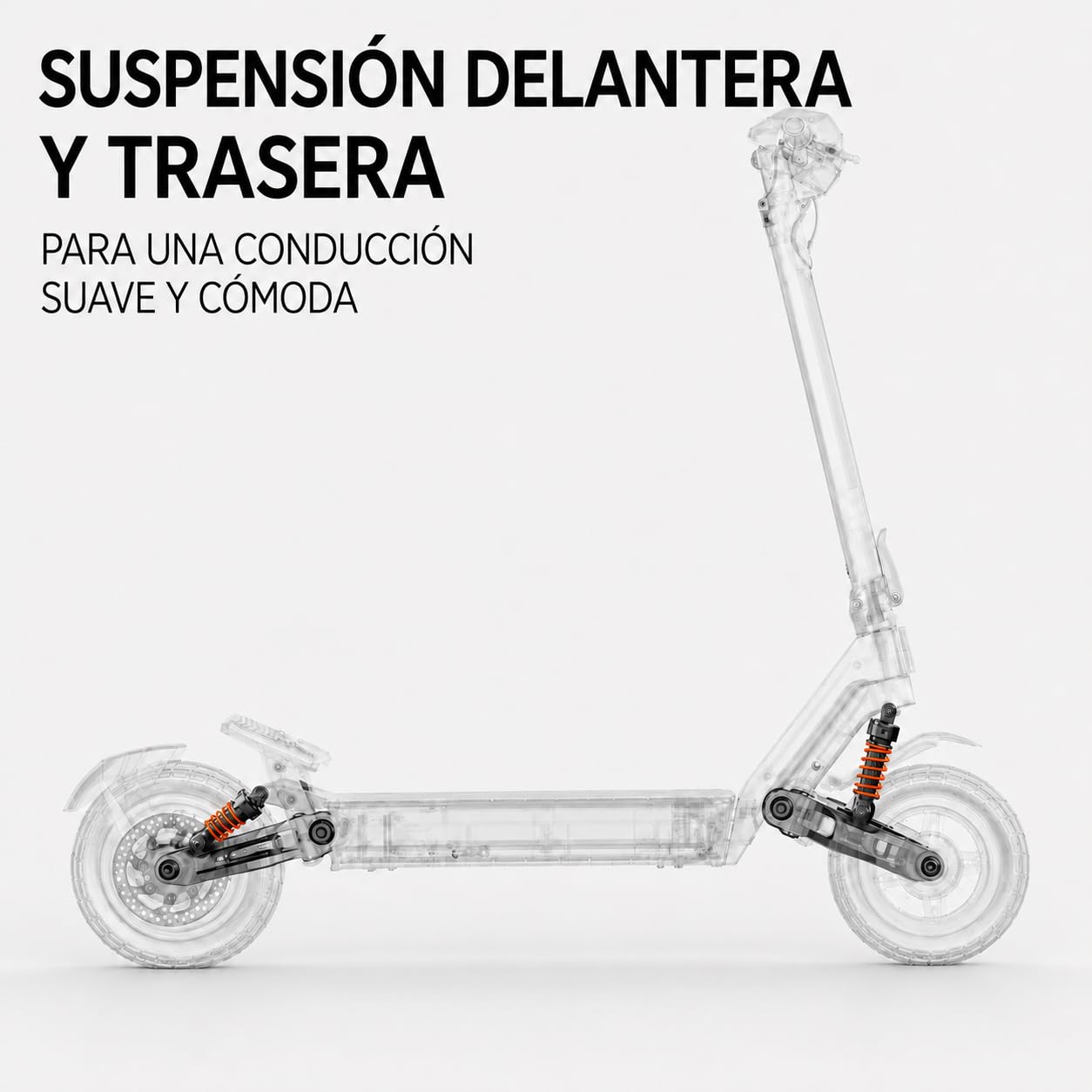 Kukirin G2 Patinete Eléctrico Adultos Todoterreno,Patin Electrico,Scooter Electrico Potente Plegable/Autonomía de 55 km/Ruedas de 10"/Carga máxima 120kg/IP54/Doble Frenos de Disco,G2