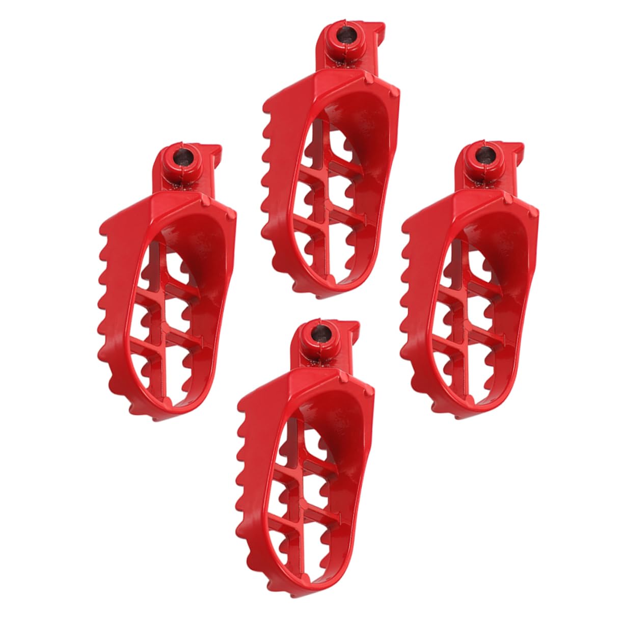Estriberas Delanteras para Pit Bike de Aluminio 4 Piezas Rojas