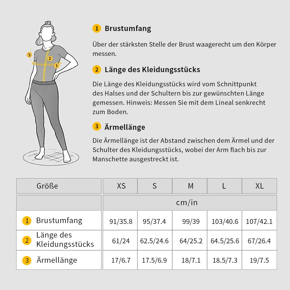 Damen Funktionsshirt Kurzarm, Schnelltrocknendes Sport T-Shirt Leichtes Laufshirt Rundhals Trainingsshirt Oberteile Shortsleeve für Laufen Fitness, 3er Pack, 3 ad, XS