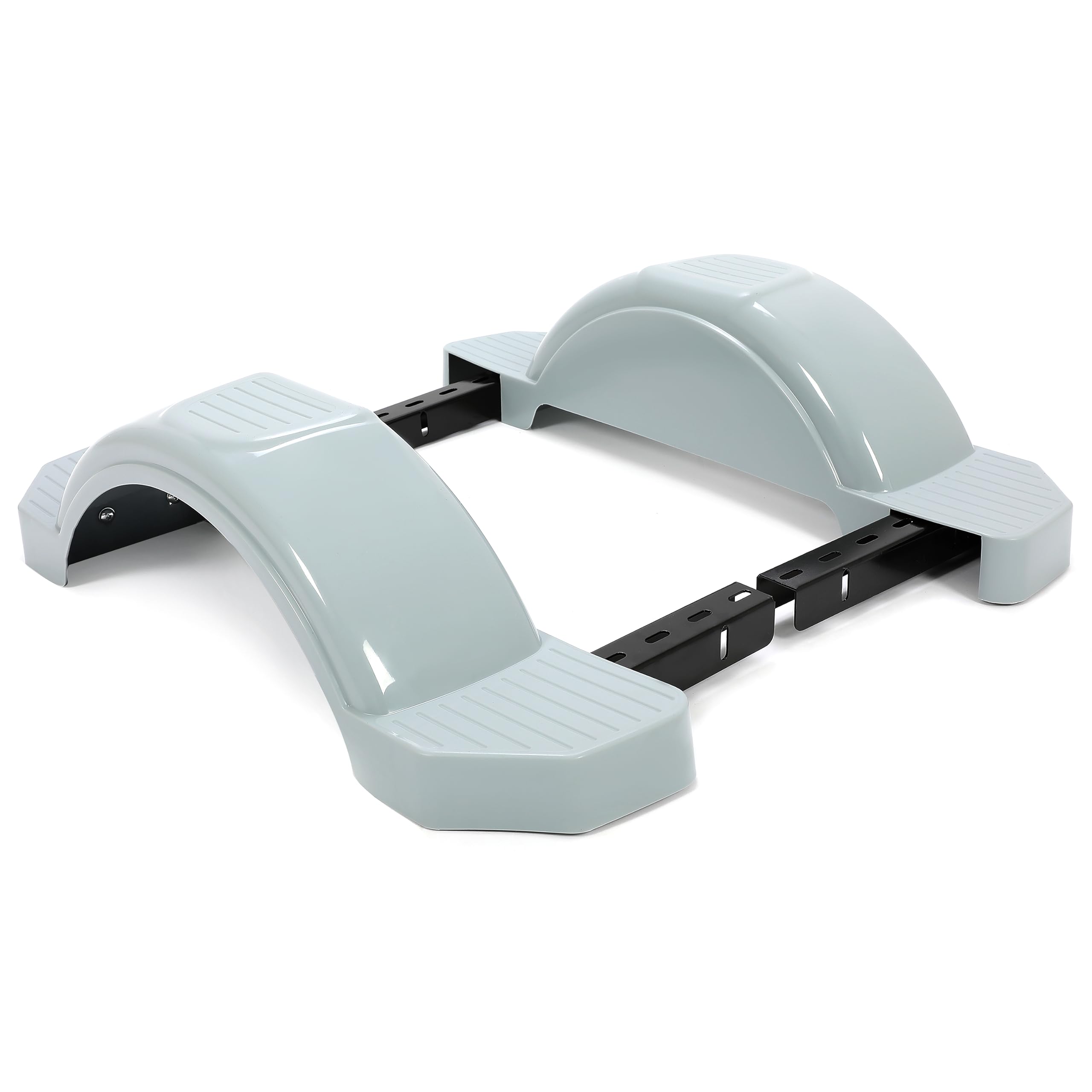 ‎ECOTRIC Set of 2 Single Axle Trailer Fenders 13" Wheels Tire Skirt Boat (Gray)