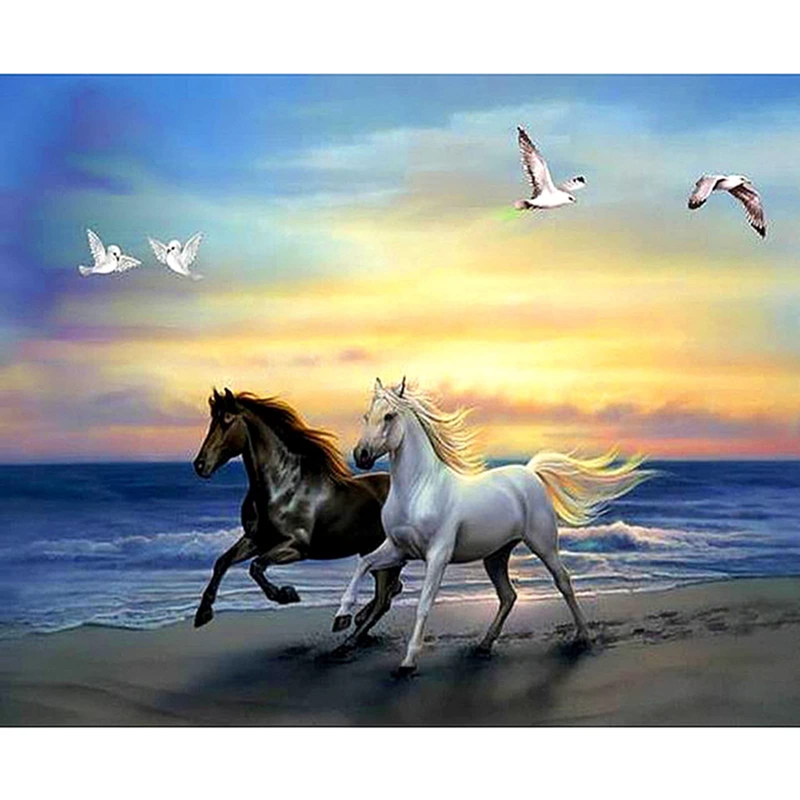 Puzzle 1000 pièces en bois cheval 75x50 cm pour toute la famille
