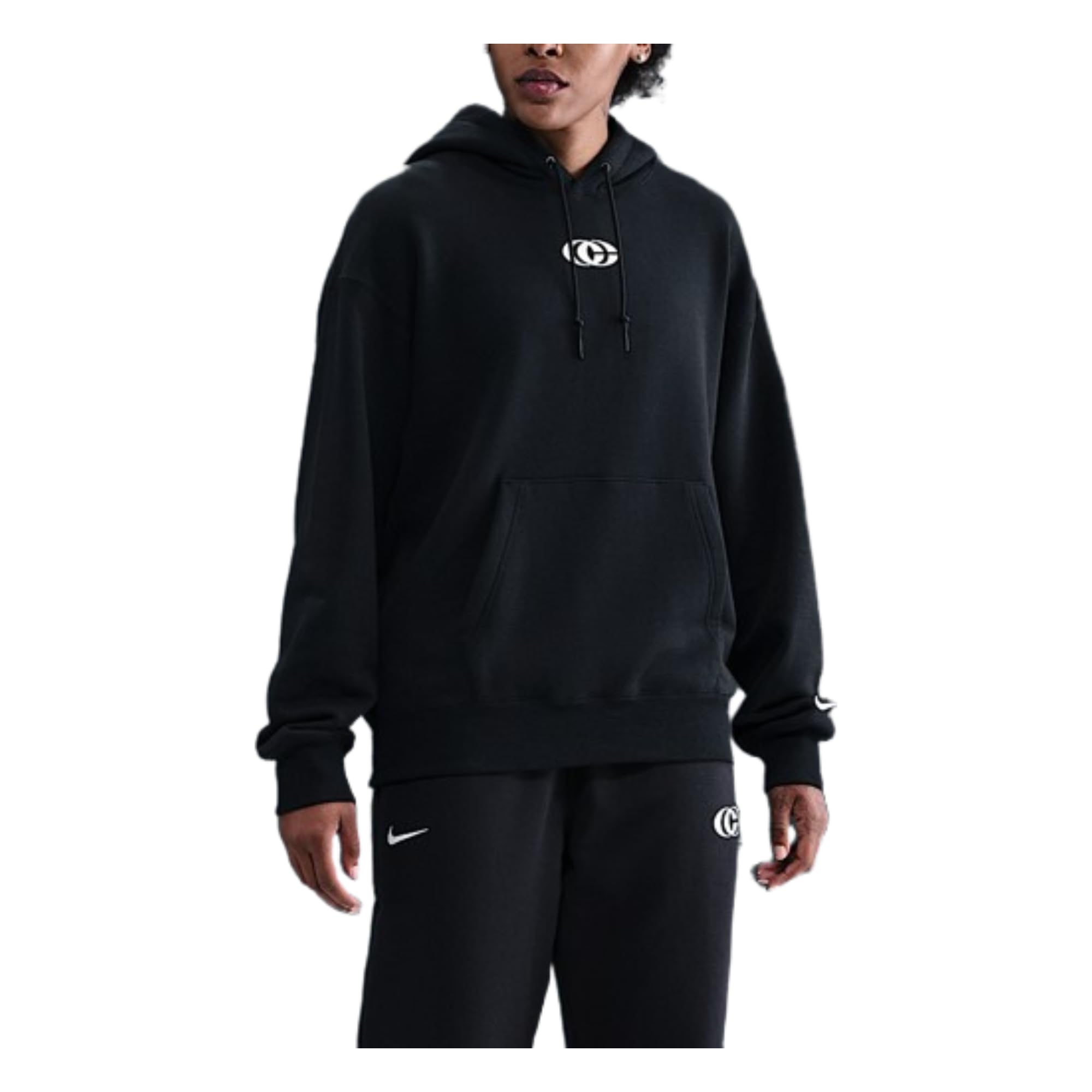 Caitlin Clark Basketball Fleece Pullover Hoodie (Black/Sail)